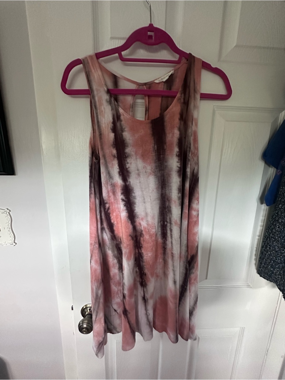 Rolla Coster Pink and Brown Tie-Dye Mini Dress